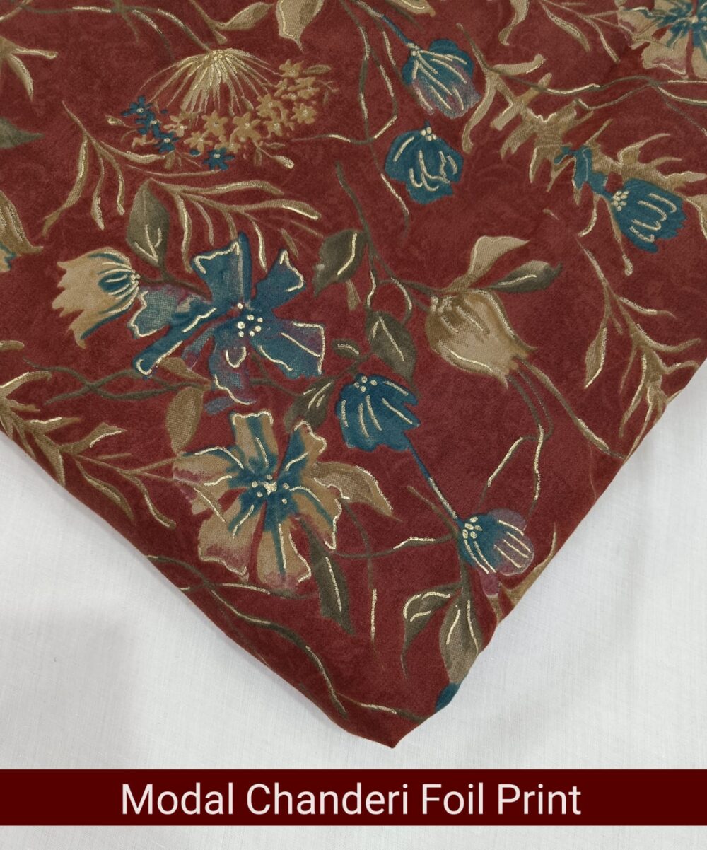 Modal Chanderi Foil Print - Image 3