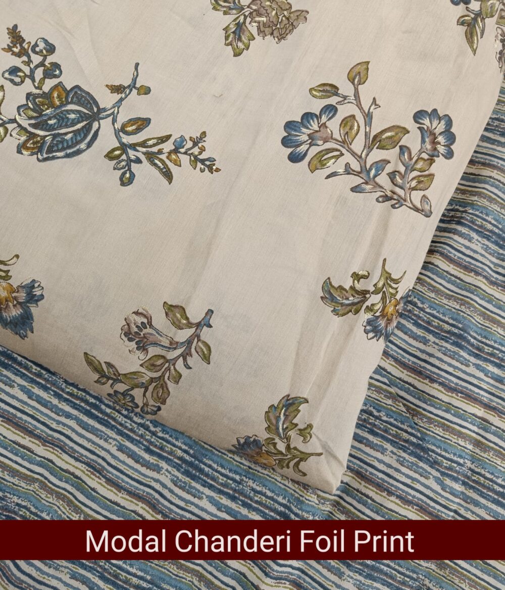 Modal Chanderi Foil Print