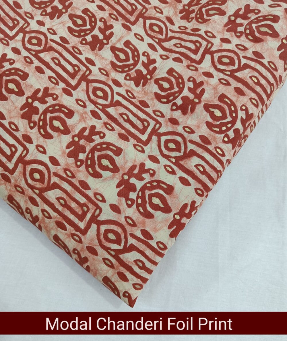 Modal Chanderi Foil Print - Image 13