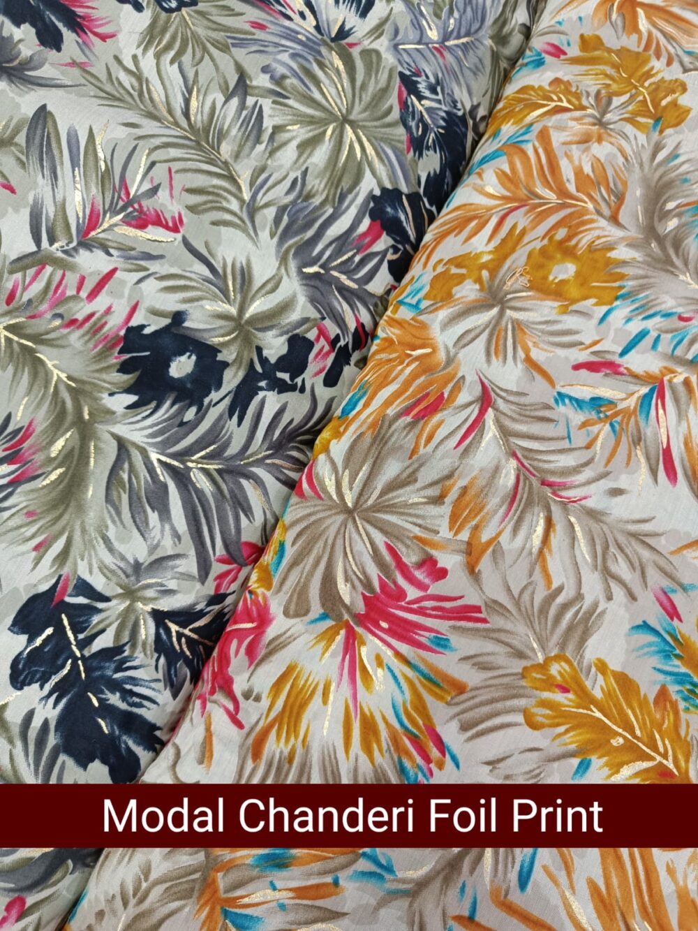 Modal Chanderi Foil Print - Image 9