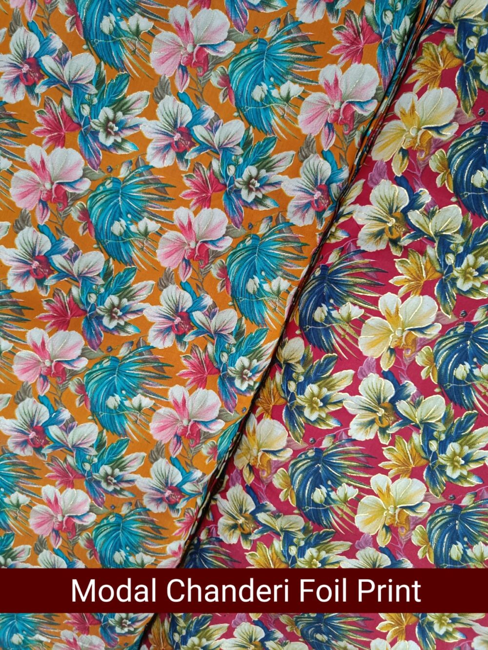 Modal Chanderi Foil Print - Image 10